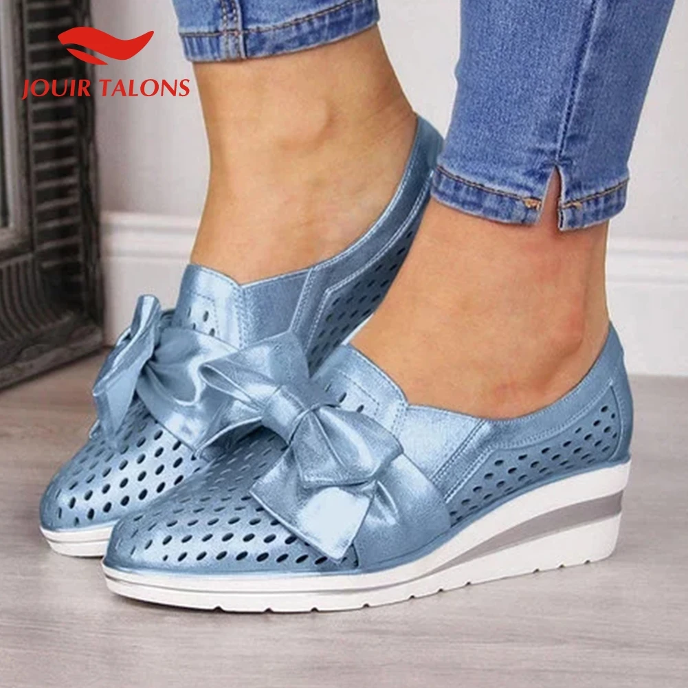 

JOUIR New Fashion 2020 Large Size 43 Wholesale Comfortable Shoes Woman Flats Slip-On Butterfly Summer Flats Women Shoes