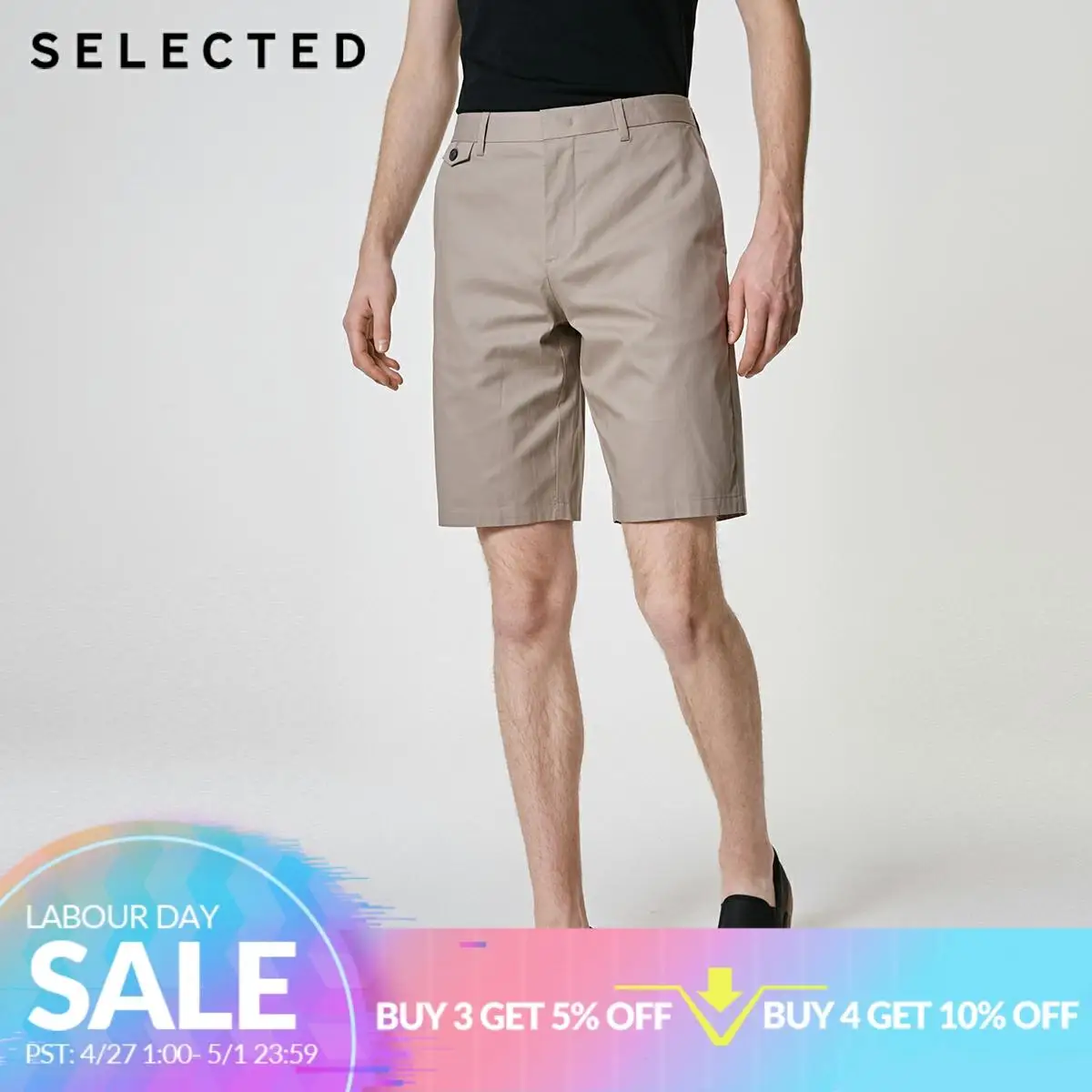 

SELECTED Men's Summer 100% Cotton Straight Fit Shorts S|4192SH521