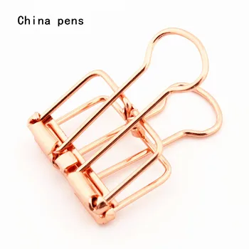 

High quality 93 Rose gold metal 48mm 32mm 19mm Binder clip for decorative clips Student School Office Supplies