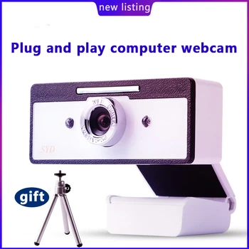 

HD Webcam Mini Computer PC WebCamera with Microphone Rotatable Cameras for Live Broadcast Video Calling Conference Work
