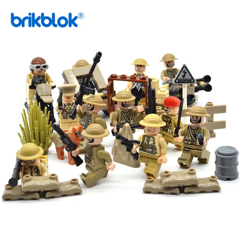 649Pcs City Military Sherman M4 Tank Building Blocks WW2 Weapon Toys
