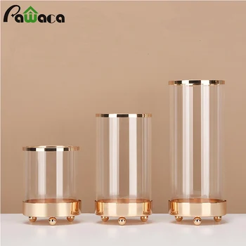 

Separable Phnom Penh Transparent Glass Vase Flower Pot Hydroponic Flower Plants Bottle Makeup Brush Holder Home Table Decoration