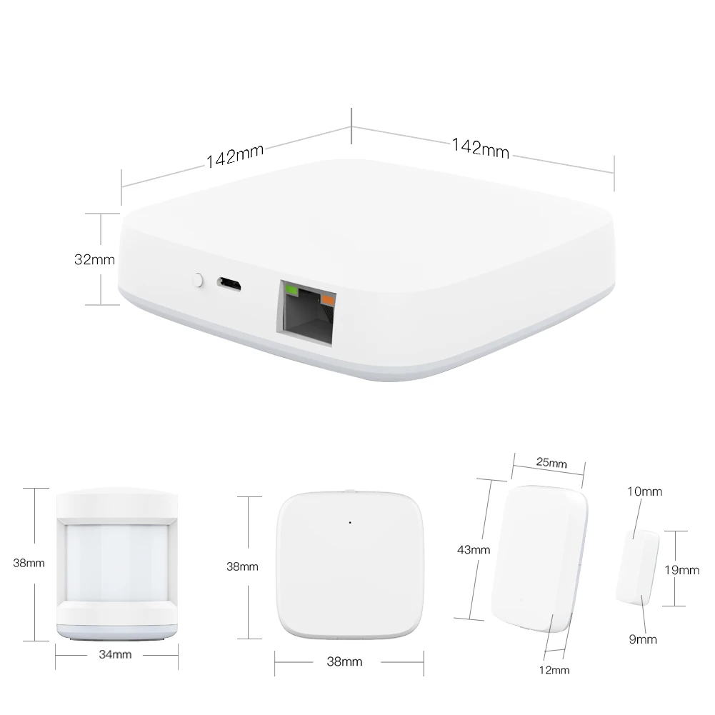 Tuya Smart ZigBee шлюз хаб домашней автоматизации сцена охранной сигнализации комплект PIR двери и окна датчик температуры и влажности умный срок службы