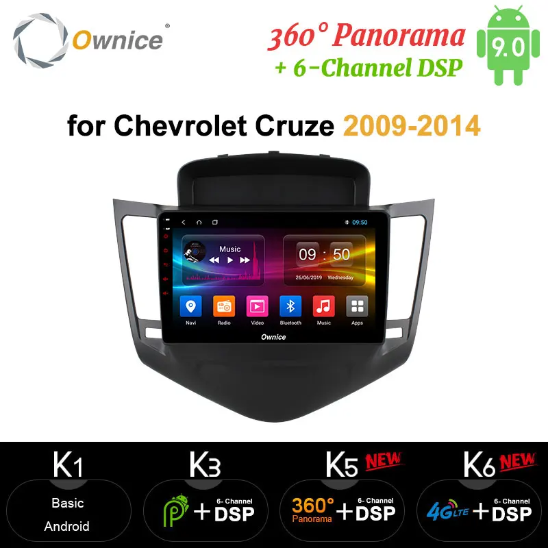 Автомагнитола Ownice 2DIN Android 10 dvd GPS carplay Octa Core 360 Panorama DSP 4G LTE SPDIF для Chevrolet Cruze 2009 - 2014 |