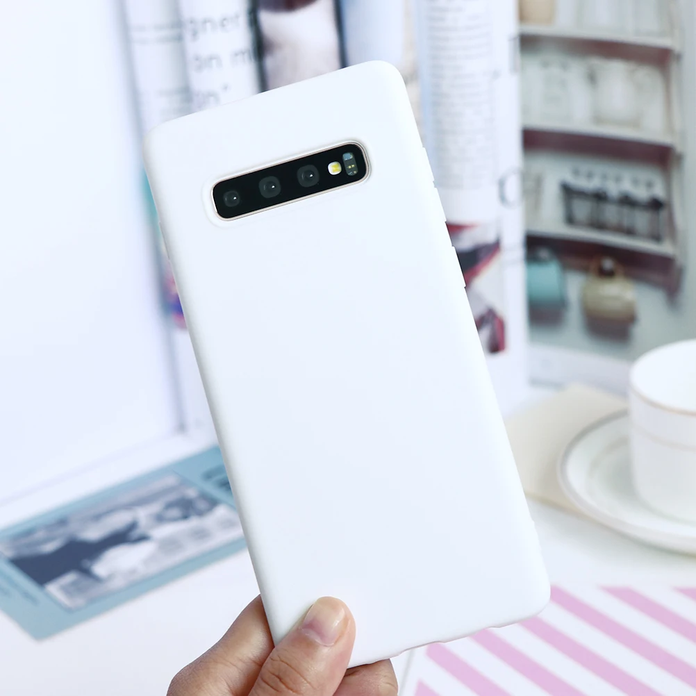 white Разноцветное сердце «любовь» чехол для samsung Galaxy S8 S9 S10 S6 S7 край S10e J6 J4 Plus J5 J7 чехол Мягкая термополиуретановая накладка на заднюю панель из матовой - Цвет: white