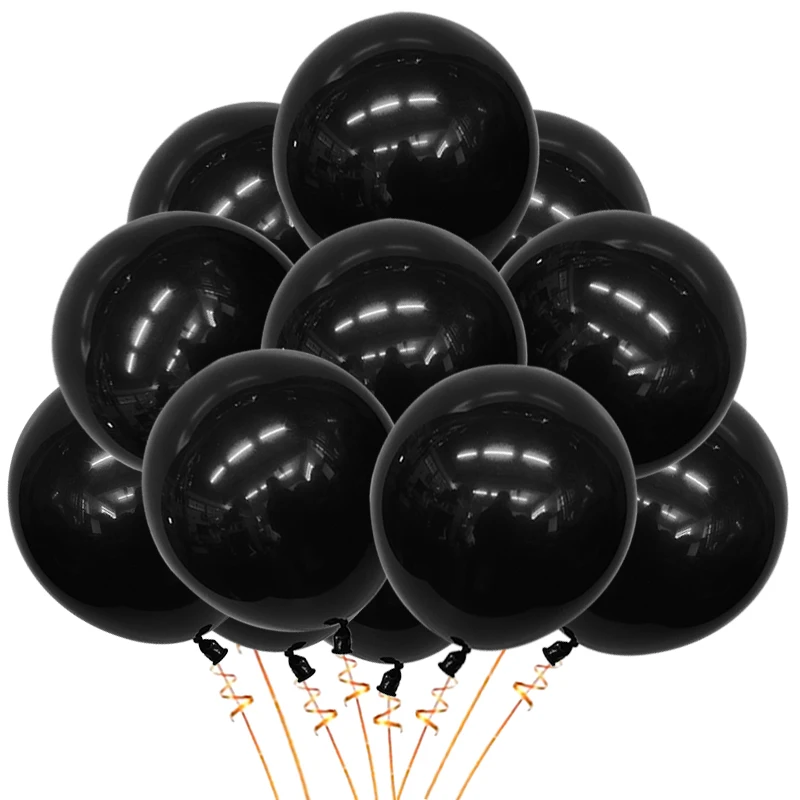 Pearl black 10 шт. 10 дюймов 2,2 г латексный шар с жемчугом, для дня рождения, вечеринки, свадьбы, рождества, украшение, шар, детская игрушка, шар на День святого Валентина - Цвет: Pearl black
