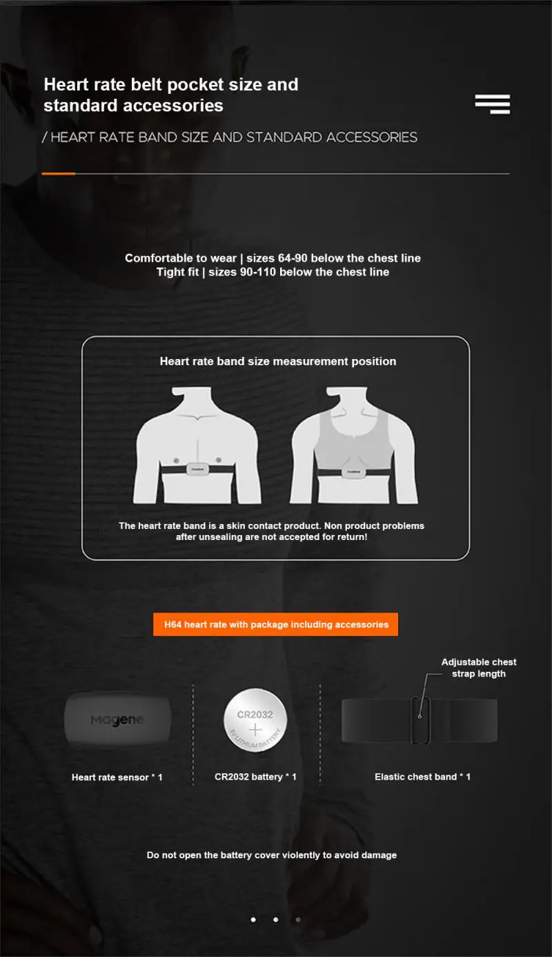 Magene H003 moniteur de fréquence cardiaque moteur... – Grandado