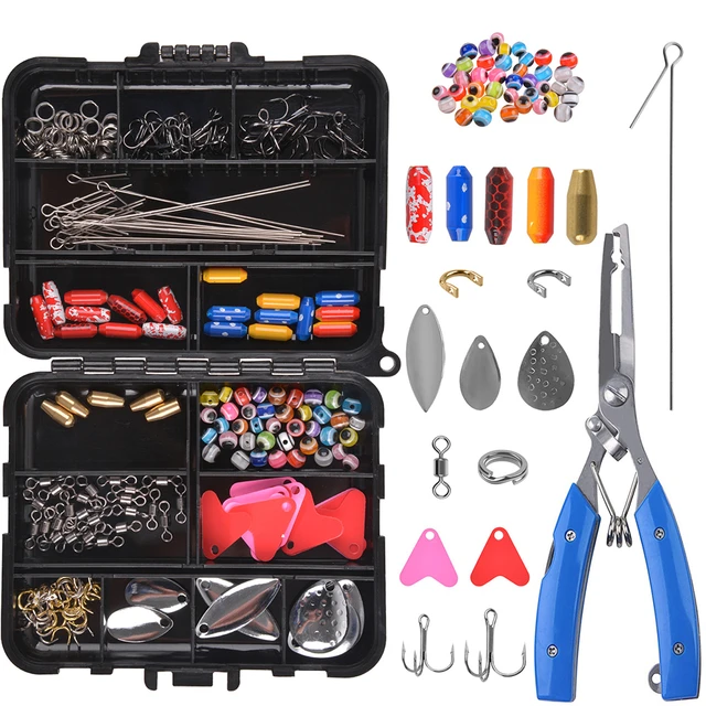 231PCS Spinner Making Kit DIY Fishing Lure Making Kit Bass Trout Lures  Blade Clevis Wire Shaft Treble Hooks Tackle Set - AliExpress