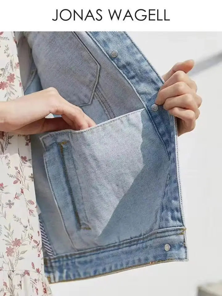 Джинсовая куртка женская xintiandi джинсовая куртка Женская harajuku трендовые продукты Японская уличная