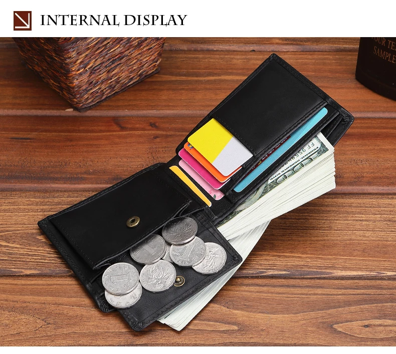MISFITS Винтаж Crazy Horse кожа Для мужчин Wallets100% натуральная кожа; брендовые портмоне с отделением для кредитных держатель для карт мужской короткий бумажник
