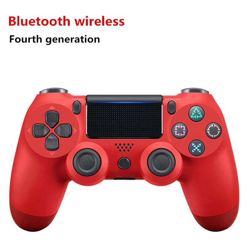 Проводный джойстик для PS4 с Bluetooth/USB четвёртого поколения, контроллер для Dualshock 4 для PS4, контроллер для playstation 4 - Цвет: red