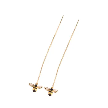 

Animal New Small Bee Ear Line Korean Version Cute Girl Hot Selling Sterling Silver 925 Simple Animal Earrings