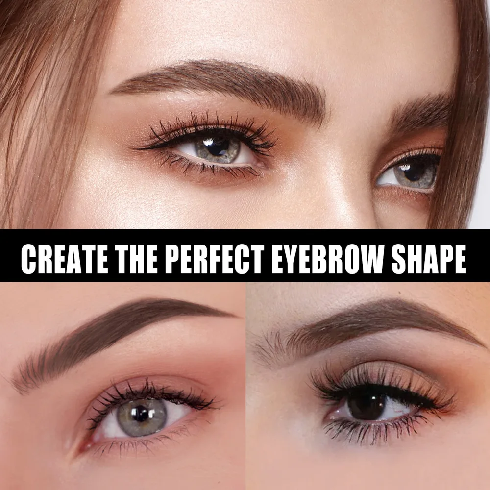 Passo Sobrancelha Stamp Shaping Kit à Prova Impermeável Água Longa Duração Sobrancelha Vara Linha de Cabelo Natural Maquiagem Sobrancelha Stencils Escova um 6 Um passo sobrancelha stamp shaping kit à