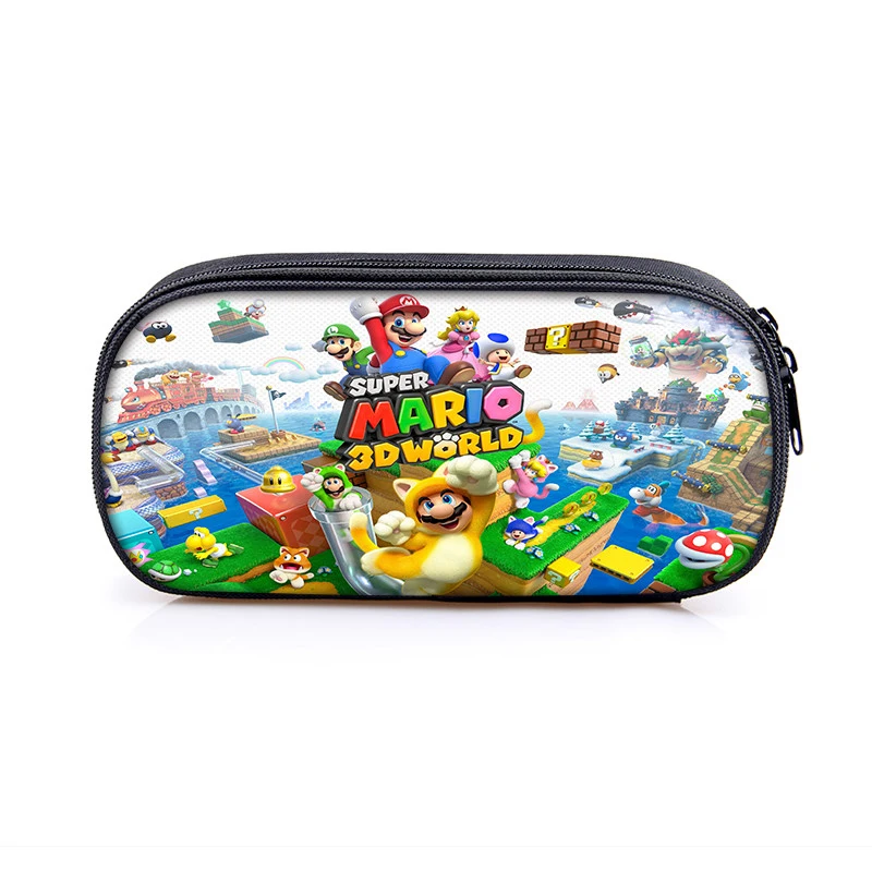 Пенал Super Mario, коробка для макияжа, школьные сумки для девочек-подростков, аниме, Соник, детский пенал на молнии, канцелярские принадлежности