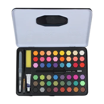 

School Stationery Art Supplies Watercolor Paint Set Bright Color With Box Students Solid Portable Artist Gift Non Toxic Graffiti