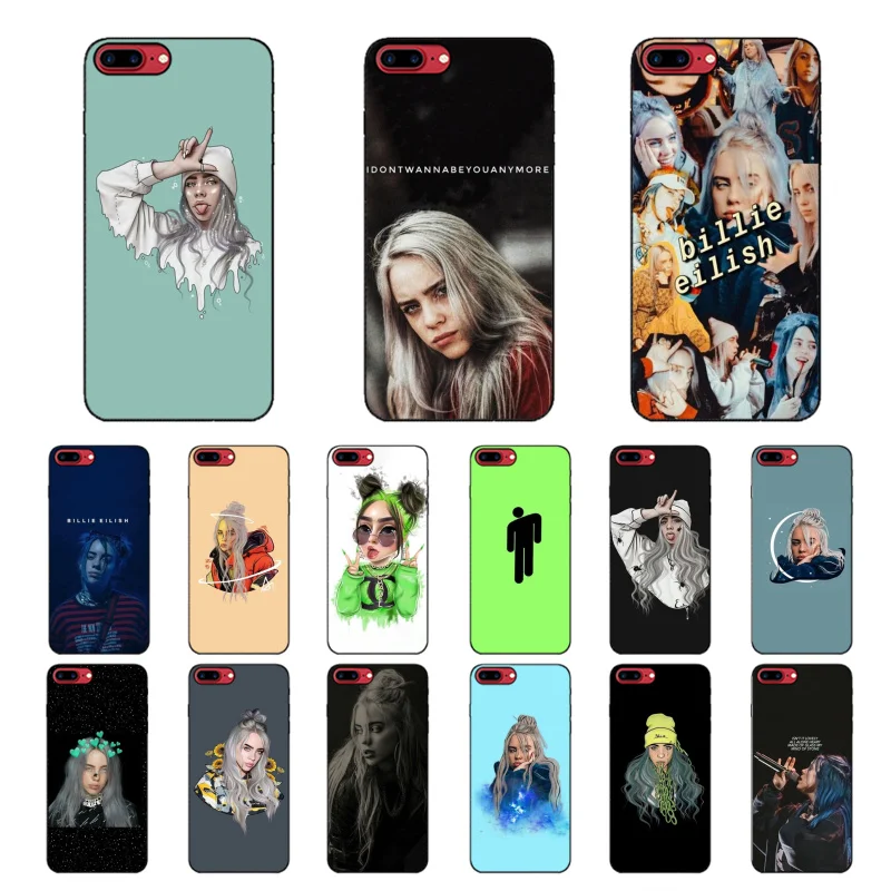 

MaiYaCa Billie eilish Smart Cover Black Soft Shell Phone Case for Apple iPhone 8 7 6 6S Plus X XS MAX 5 5S SE XR 11 11pro max