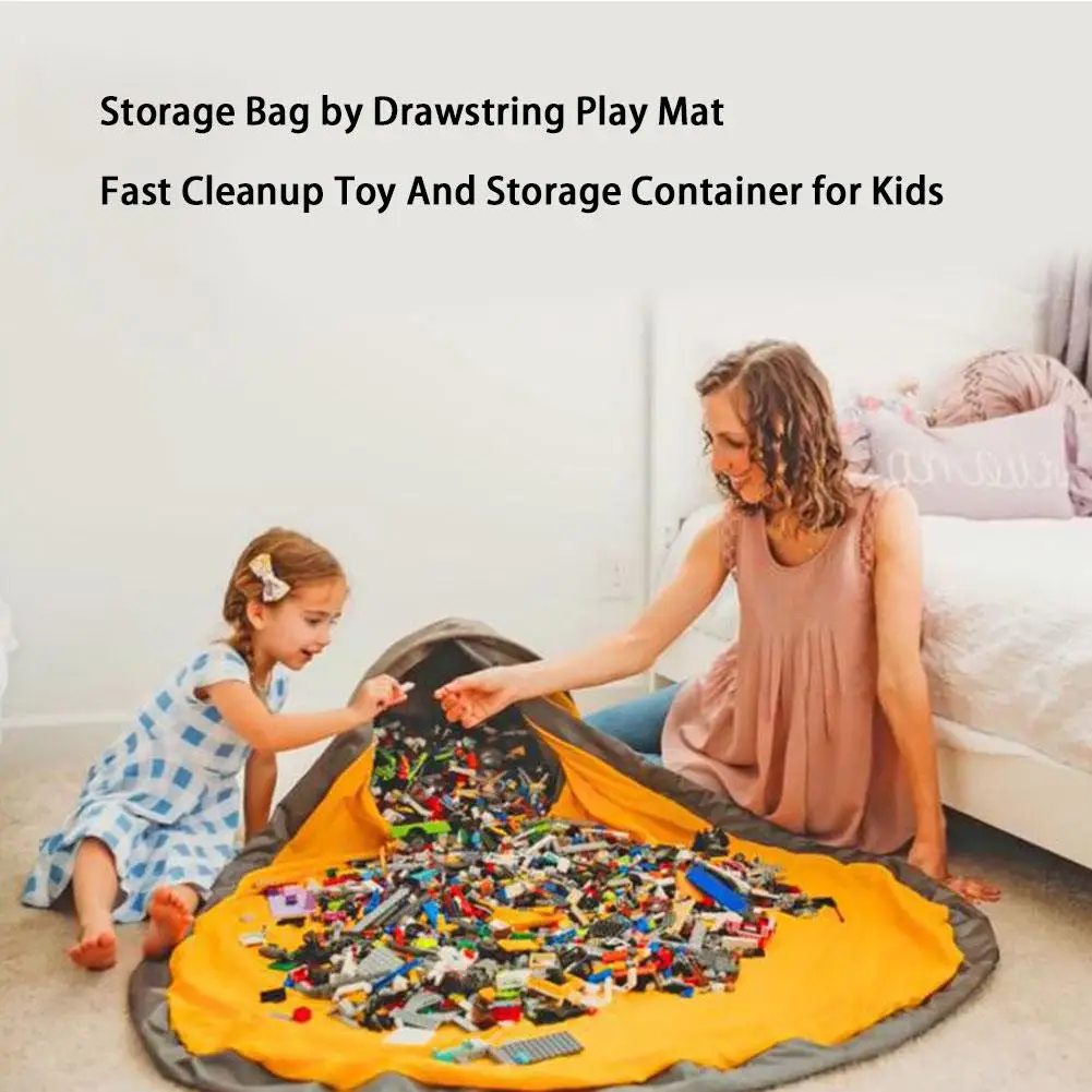 Newest High Quality Storage Bag By Drawstring Play Mat Fast Cleanup Toy And Storage Container For Kids