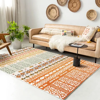 

2020 Antifouling New Fashion Modern 3d Bohemia-style Carpet Wood Floor Rug For Living Room Non-slip Carpet For Bedroom Parlor