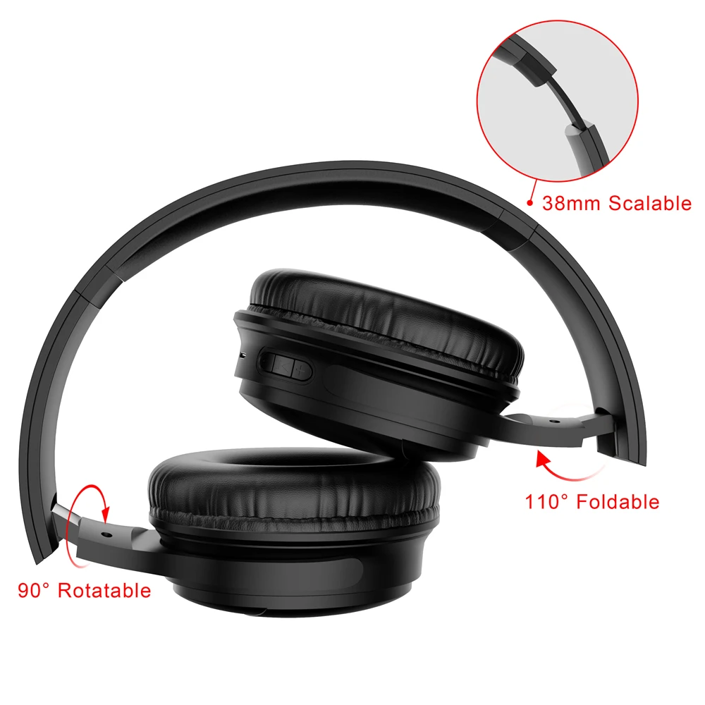PTM H1 Bluetooth наушники Беспроводная гарнитура складные Накладные наушники с шумоподавлением игровые стерео наушники с микрофоном Поддержка TF карты