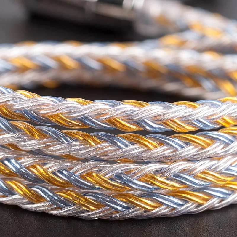 

16 Core Upgraded Silver Plated Copper Cable 2.5/3.5/4.4MM With MMCX/2pin/QDC TFZ Connector For KZ ZS10Pro ZSN AS16 ZSX