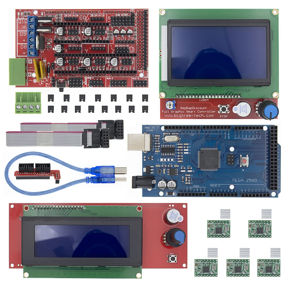 12864 LCD Controller Für Arduino B DE Mega2560 A4988 3D Drucker Kit RAMPS 1.4