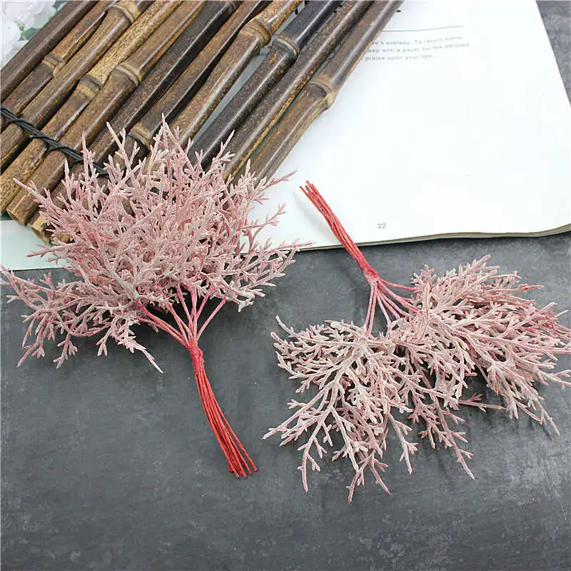 10 пьезы растений искусственно баратас хохас де Navidad jarrones para Decoracion del hogar Accesorios nupciales de la boda de - Color: red