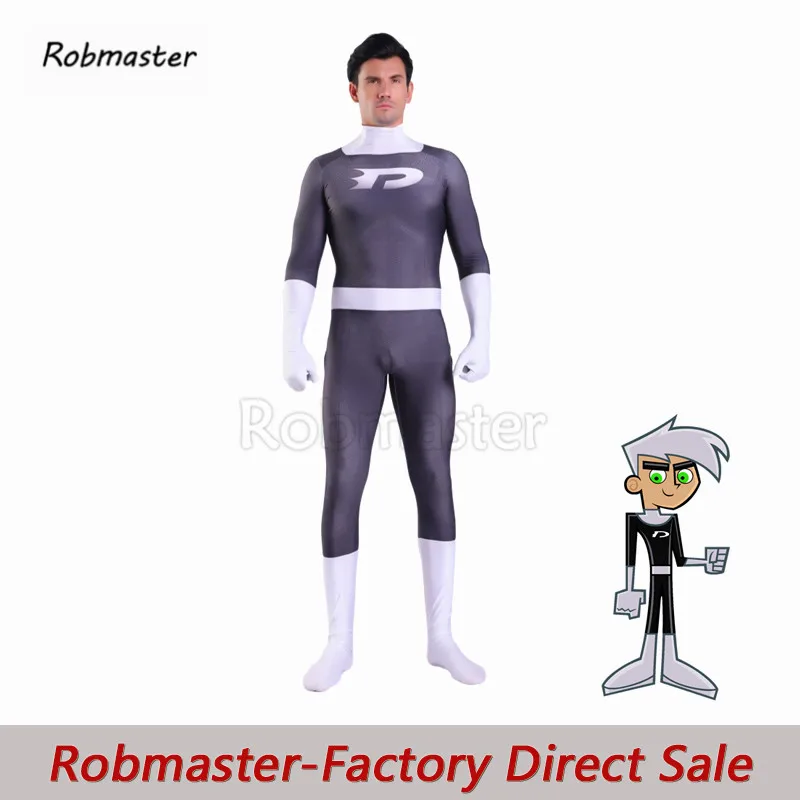 Костюм для взрослых и детей мальчиков Danny Phantom костюм косплея 3D принт спандекс