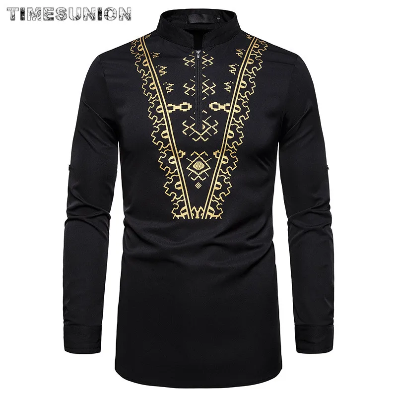 Африканская печать Дашики Мужская рубашка тонкий длинный рукав Chemise Homme этнический Тотем дизайн мужские платья рубашки Свадебная вечеринка Camisas