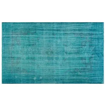 

Handmade Turquoise Vintage Overdyed Turkish Area Rug 193x310 Cm-6'4''X10'2''