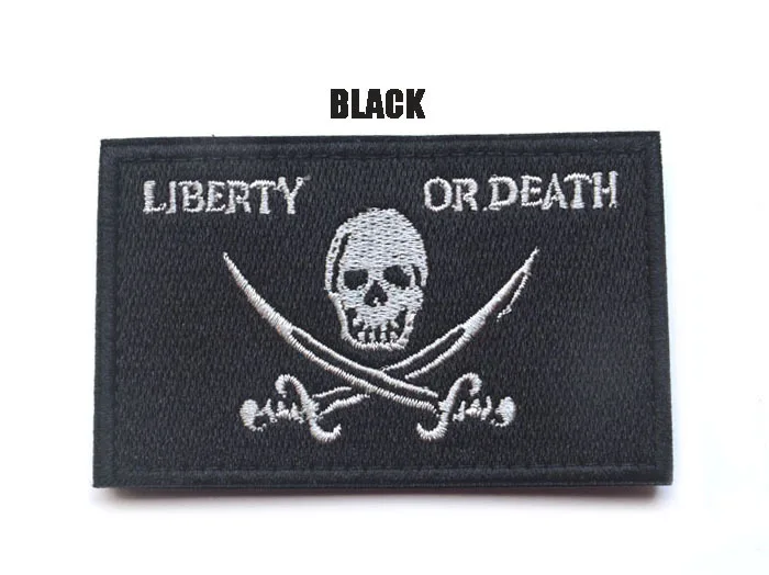 Коллекционная вышивка нарукавная нашивка LIBERTY OR DEATH трехмерные тканевые Заплатки