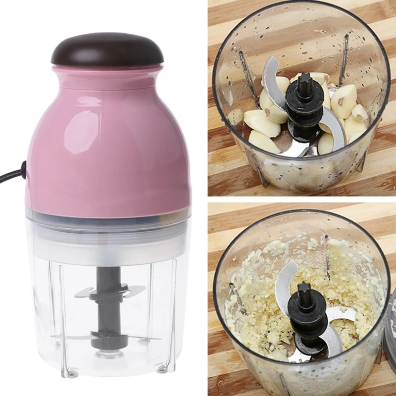 300W Eu Plug Mini Electric Meat Grinder Food Processor Vegetable Fruit Blender Chopper 600Ml-Eu Plug