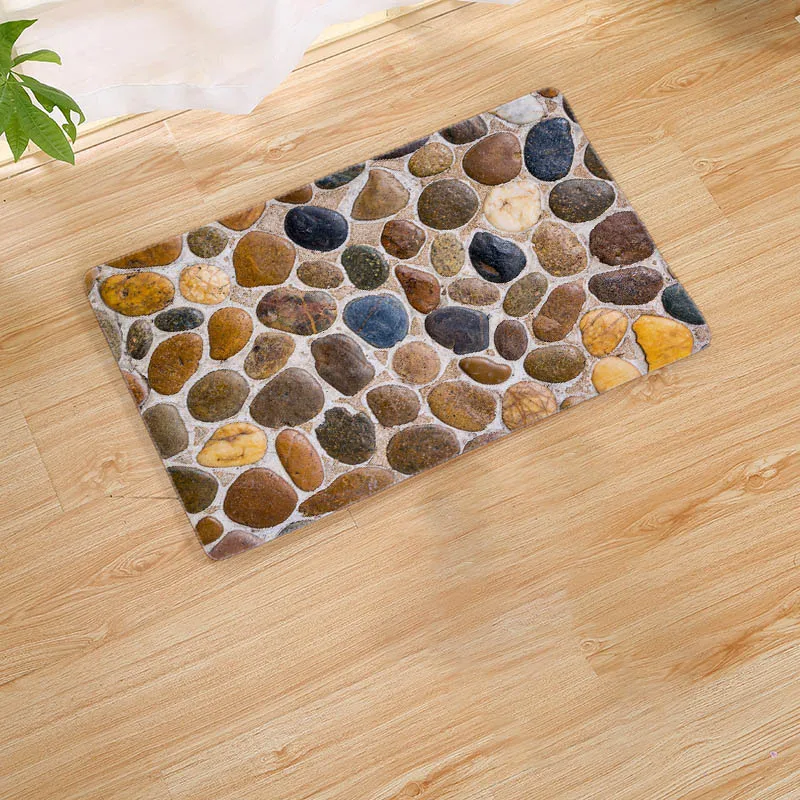 3D Cobble Stone Carpet Door Mats Doormat Outdoor Kitchen Living Room Floor Mat Rug Area Waterproof hallway Welcome Floor Mat Rug