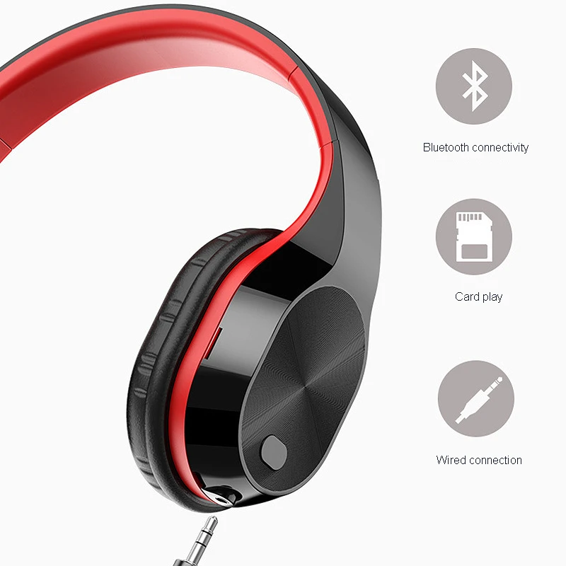 T5 HiFi Active Noise Cancelling Wireless Headphones Bluetooth 5 0 Earphones over Ear Collapsible Headset With Microphone for Pho