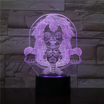 

Moive 3D Horror Doll Led Lamp Lovely Reward for Infant Pretty Deco Color Changing App Ontrol Party Atmosphere Child Holiday Gift
