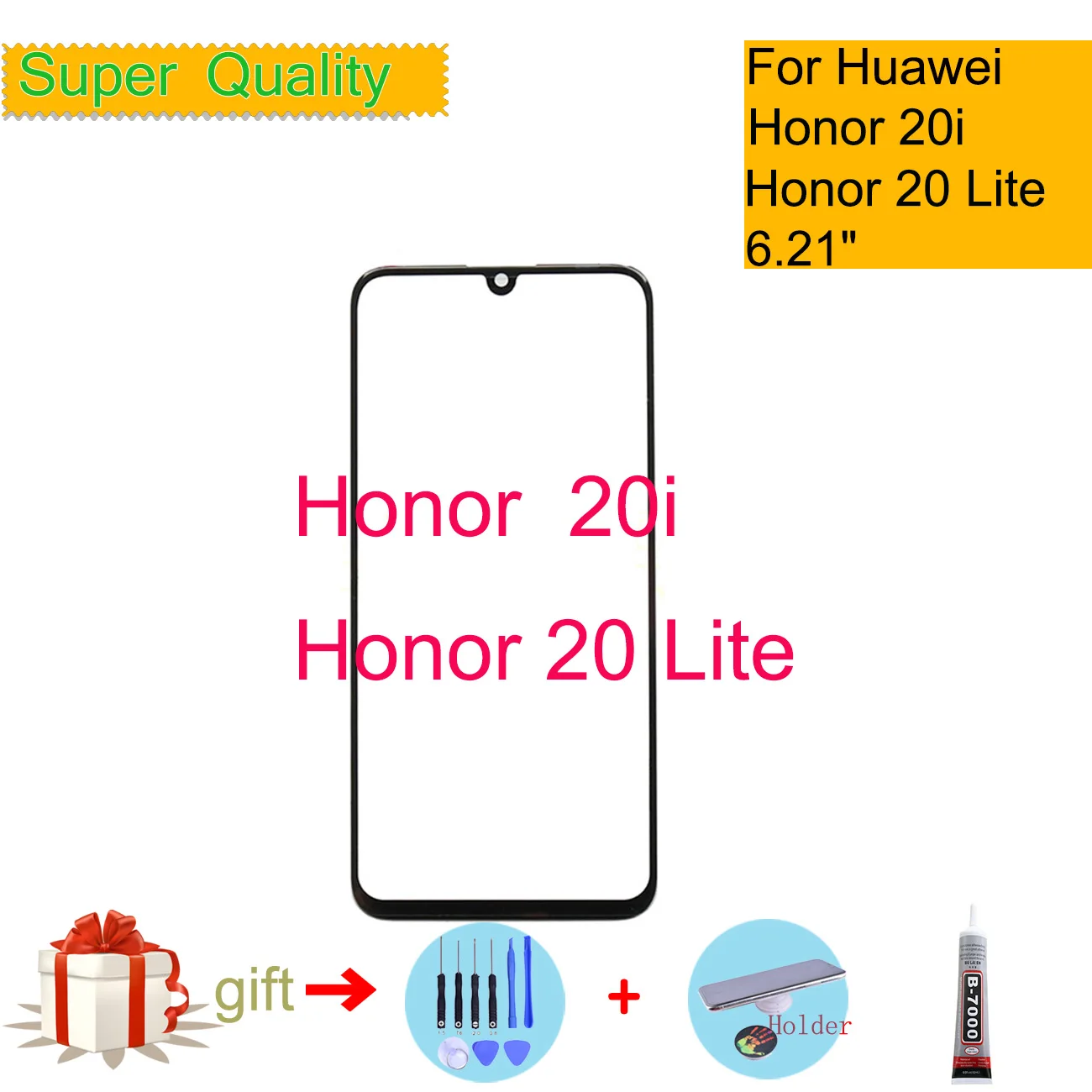 Для huawei Honor 20i сенсорный экран Сенсорная панель переднее внешнее стекло для Honor 20 Lite ЖК-стекло Замена объектива