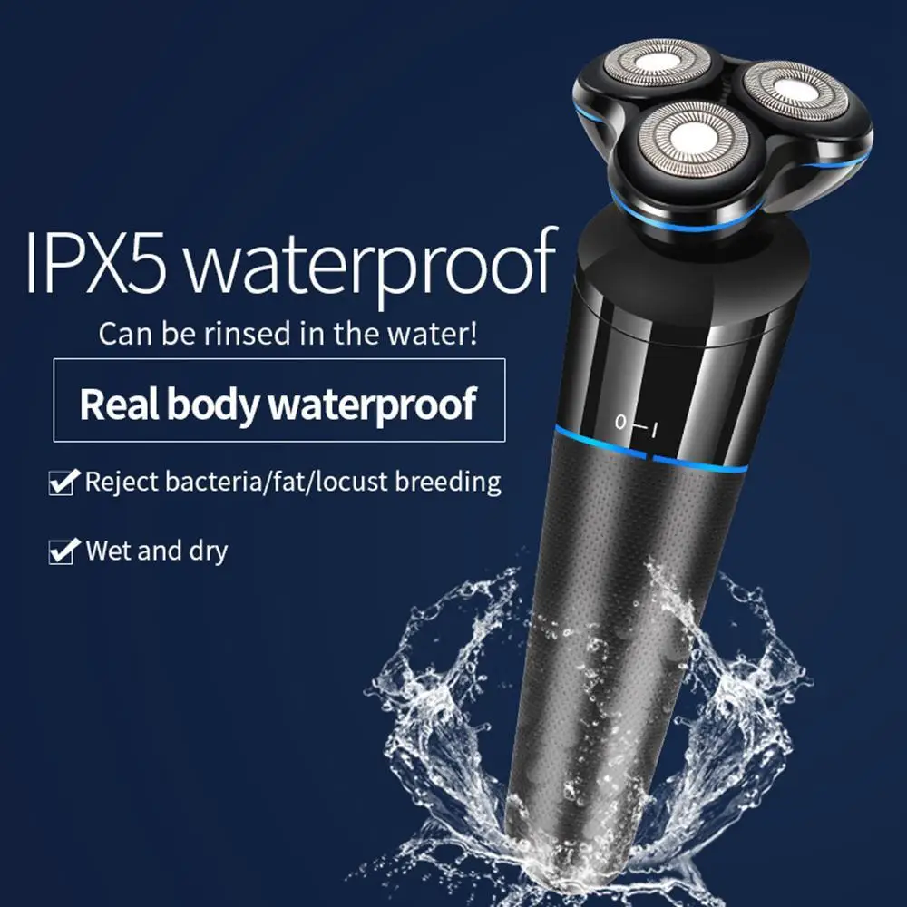 4 в 1 многофункциональная электробритва IPX5 Водонепроницаемая интеллектуальная ротационные бритвы с защитой от зажима Триммер для волос в носу для удаления волос на теле