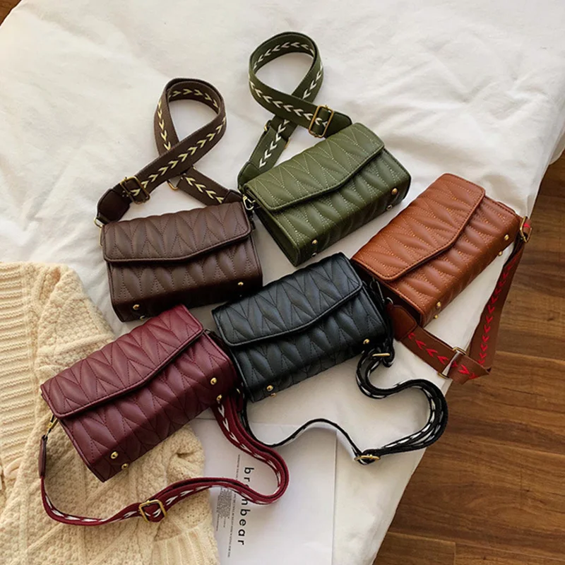 Модная маленькая сумка с вышивкой, женская сумка с широким ремешком, сумки через плечо, роскошные кожаные женские сумки, женская сумка-мессенджер