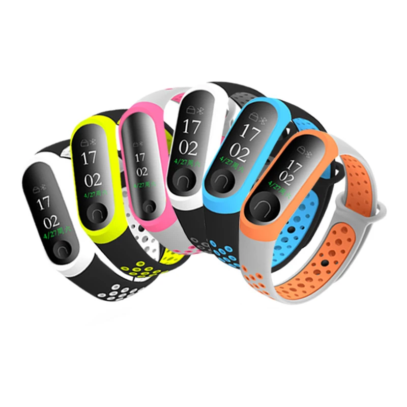 Mi Band 3 4 ремешок Спортивные Силиконовые часы браслет mi Band 3 ремешок аксессуары браслет Смарт для Xiaomi mi 3 4 ремешок