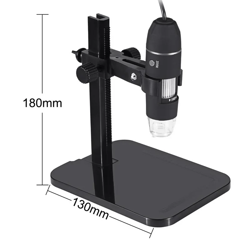 Профессиональный USB цифровой микроскоп 1000X800X8 светодиодный 2MP электронный микроскоп Эндоскоп увеличительная камера лупа+ подъемная стойка