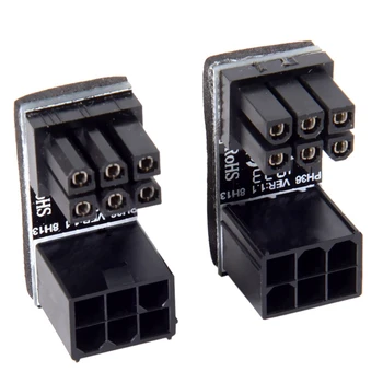 

Atx 6pin Female To 6pin Male 180 Degree Angled Power Adapter For Desktops Image Card