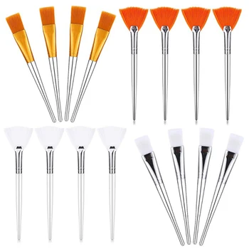 3/4Pcs strumenti per il trucco Set di pennelli per maschera per il viso fai-da-te pennelli per applicatori morbidi include spazzole per il viso a ventaglio morbido pennello per applicatore acido