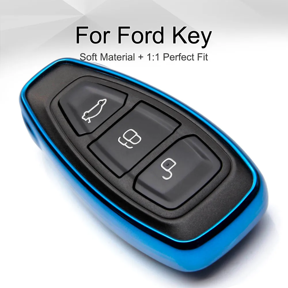 TPU Car Accessories Key Case Cover For Ford Ranger Explorer Mondeo MK4 MK5 Fusion Fiesta Focus Kuga C Max Galaxy S Mustang | Автомобили и