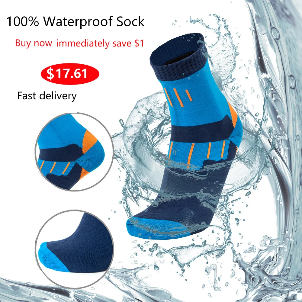 100% Waterproof Breathable Bamboo rayon Socks For Hiking Hunting Skiing Fishing Seamless Outdoor Sports Unisex
