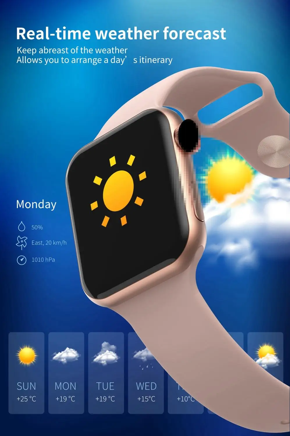 Bluetooth Смарт-часы Полный сенсорный экран для сердечного ритма монитор Smartwatch для Xiaomi IPhone PK IWO 8 Lite B57 P70 не Apple Watch