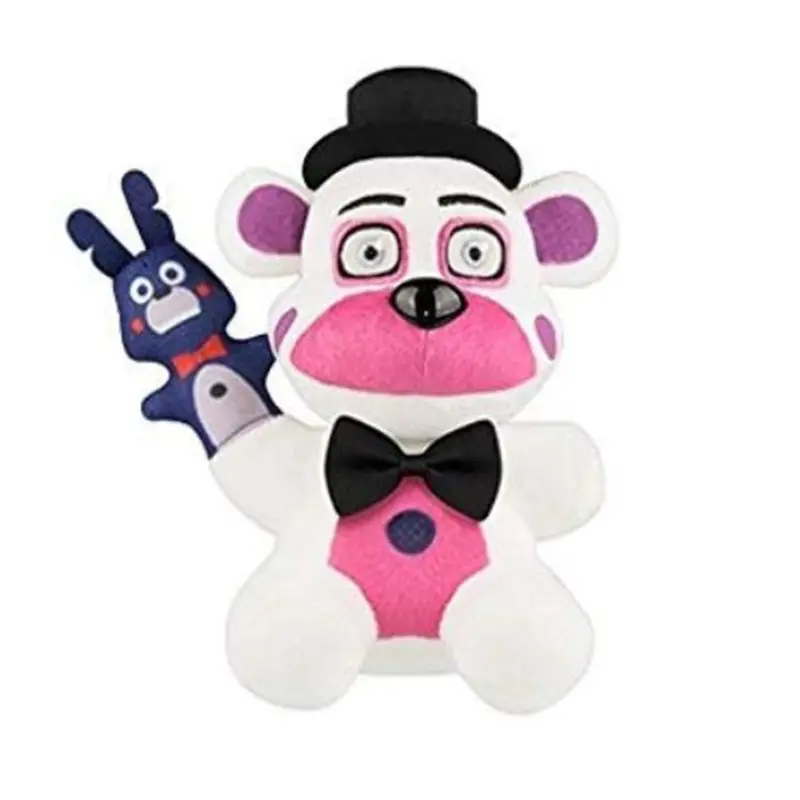 18-25 см FNAF Five Nights at Freddy's Night медведь Фредди Бонни кролик Фокси Чика баллора спрингтра мягкие животные плюшевые игрушки - Цвет: Белый