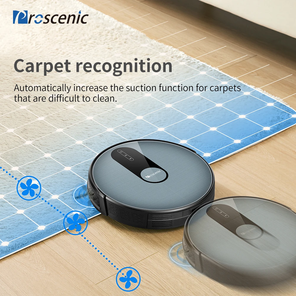 Proscenic 820P Robot Vacuum Cleaner Smart Planned 1800Pa Suction with wet cleaning for Home Carpet Cleaner Washing Smart Robot
