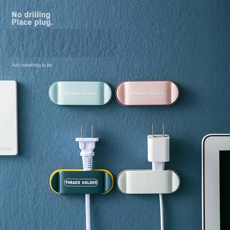 

Wall Storage Hook Punch-free Power Plug Socket Holder Kitchen Stealth Hook Wall Adhesive Hanger Office Wholesale Price