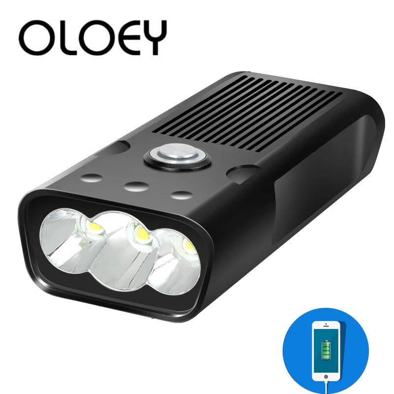 

OLOEY Bike Bicycle light LED 5200mAh Bike Light USB Rechargeable Front Lamp Waterproof Headlight Flashlight Cycling Head Light