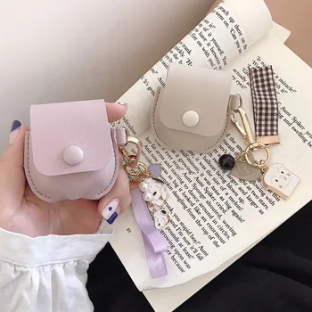 

For Apple Airpods Pro Case Leather Cover For Apple Airpods 1/2 Cover Accessories Headphone For AirPods Pro With Cute Pendant