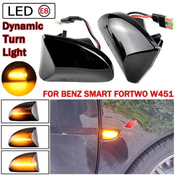 

2Pcs Dynamic Turn Signal Light Flowing LED Side Marker Lights Side Repeater Lamp 12V Panel Lamp for Mercedes SMART FORTWO W451